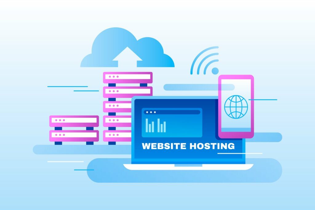 A mobile and PC screen showing about best and cheapest web hosting service